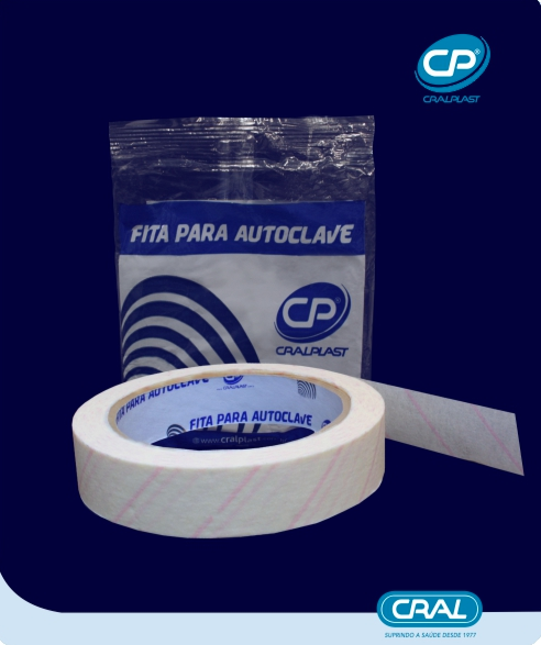 Fita para Autoclave 19mm x 30M Cralplast