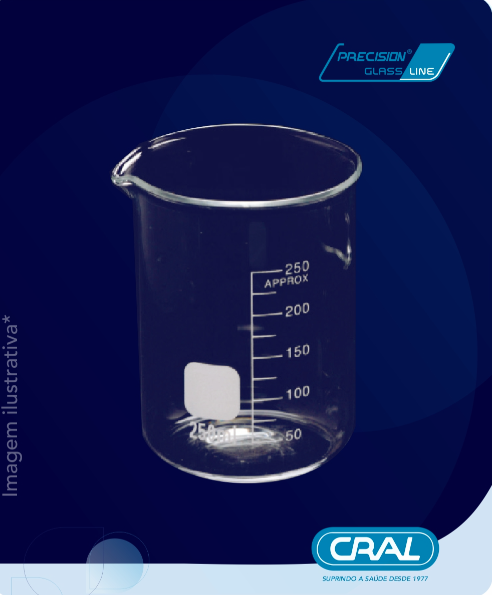 Copo Becker forma baixa (griffin) boro 3.3 graduado –  PRECISION