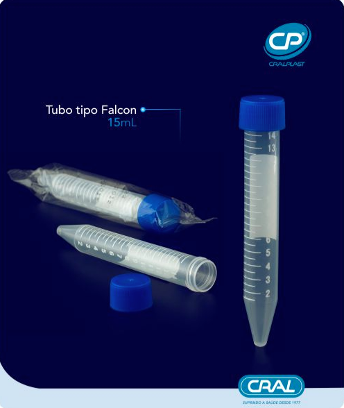 Tubo tipo falcon (15ml ou 50ml) - Cralplast